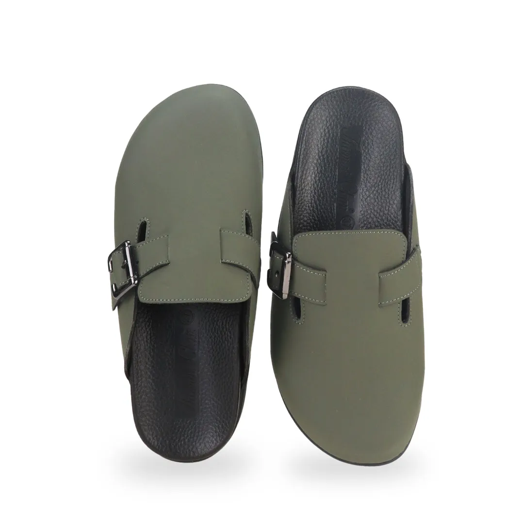 [20% off at cart][Unisex] Closed Toe Buckle Clog Sandals