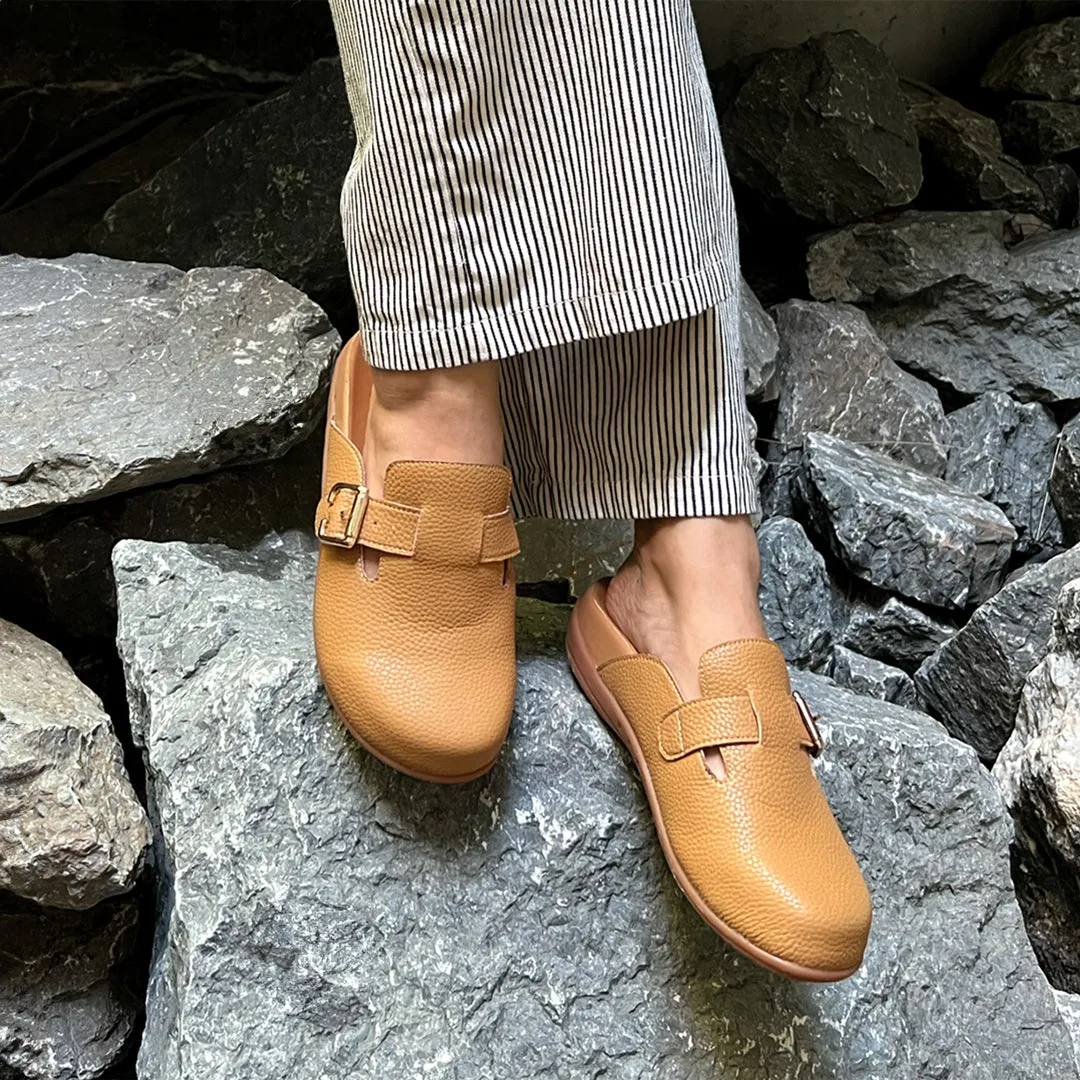 [20% off at cart][Unisex] Closed Toe Buckle Clog Sandals