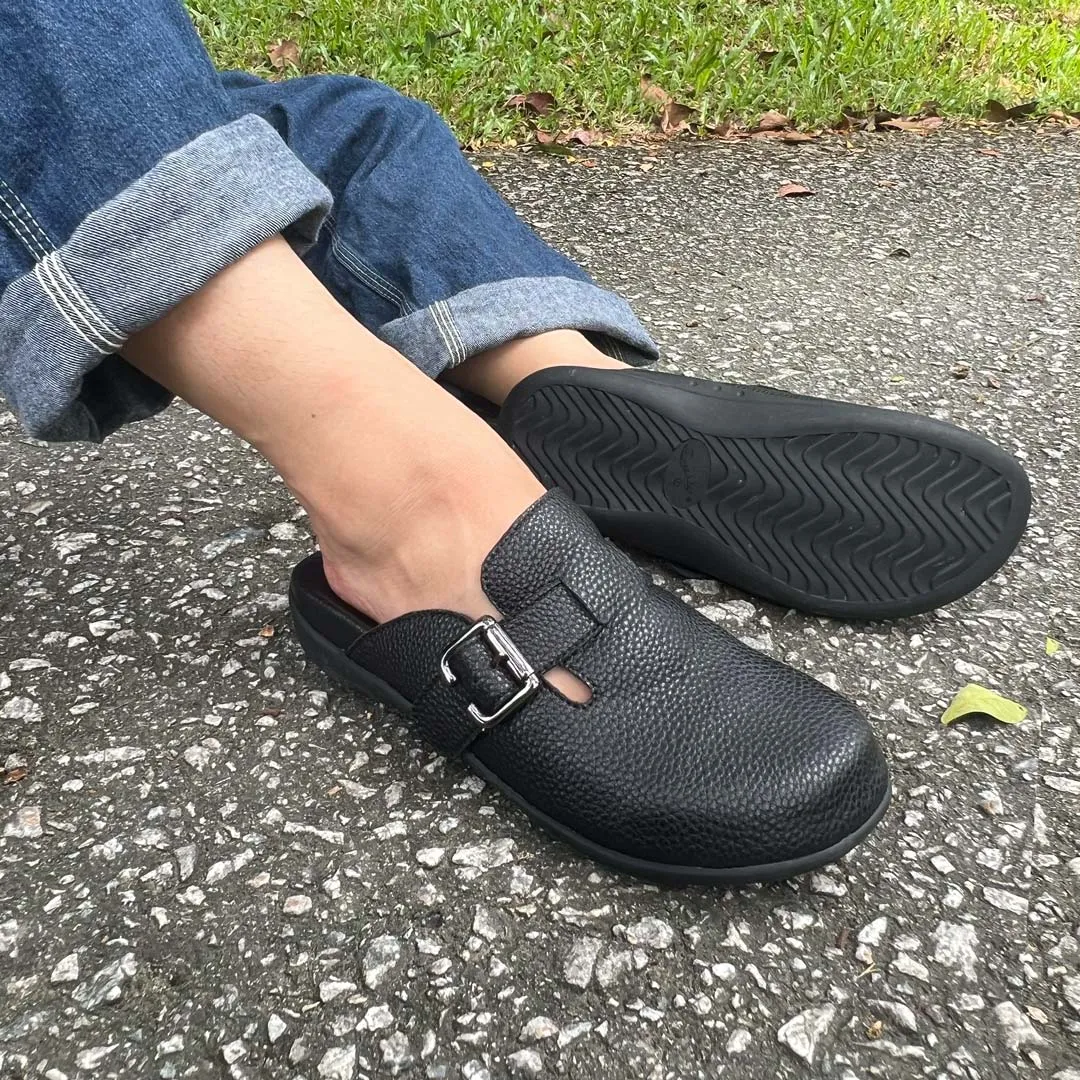 [20% off at cart][Unisex] Closed Toe Buckle Clog Sandals