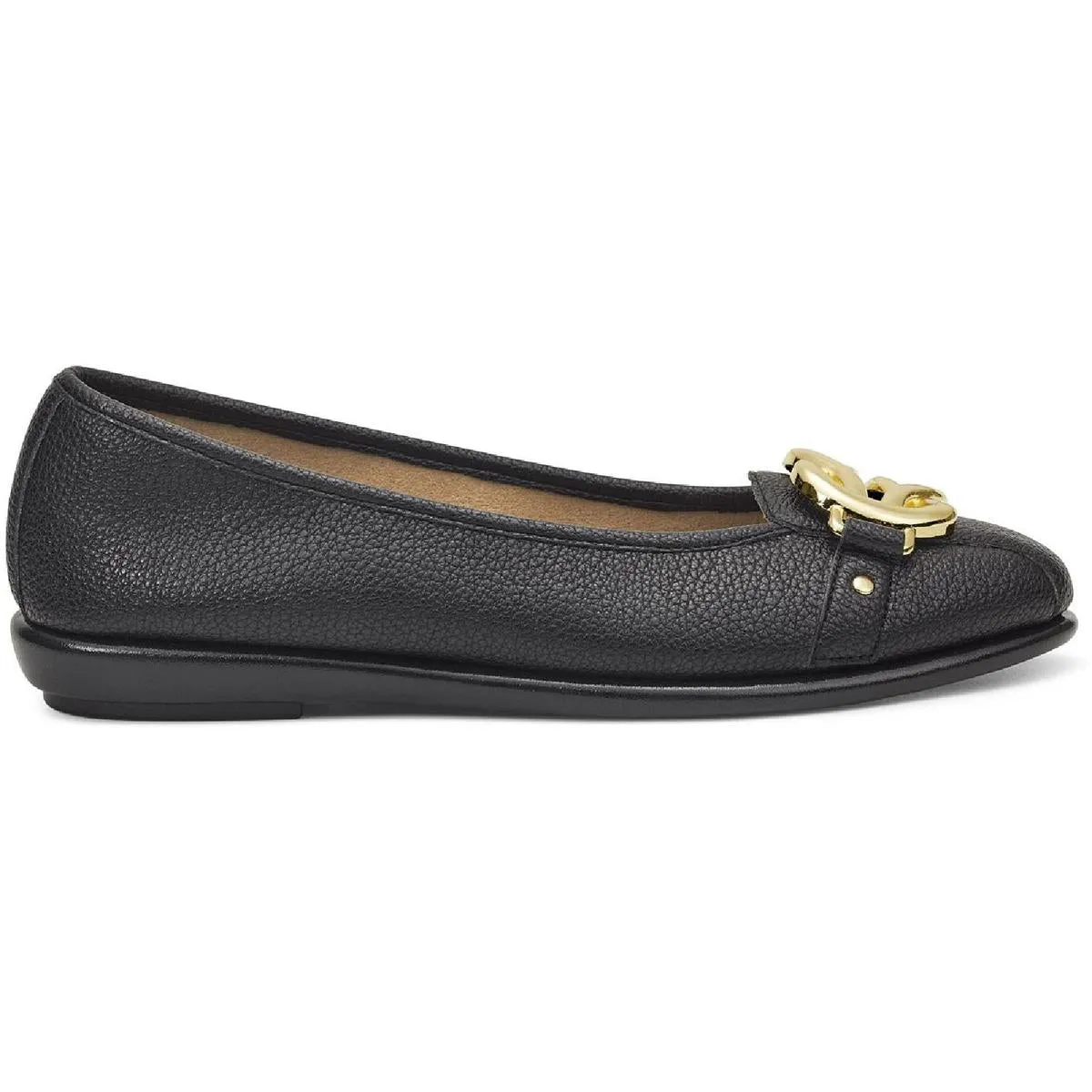 Aerosoles Womens Big Bet Faux Leather Slip On Flats
