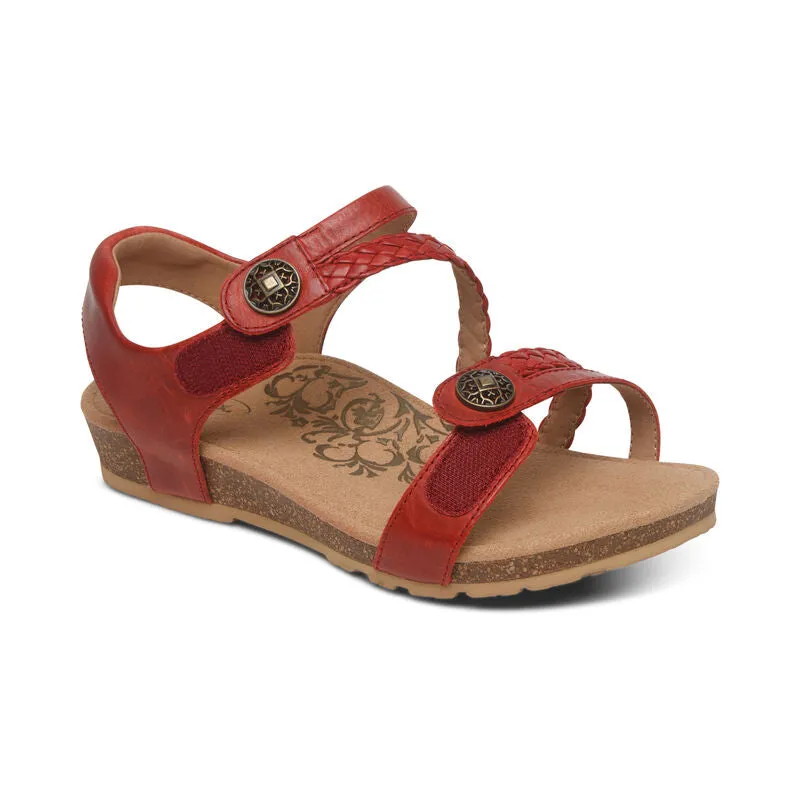 Aetrex Jillian Braided Quarter Strap Sandal Women's