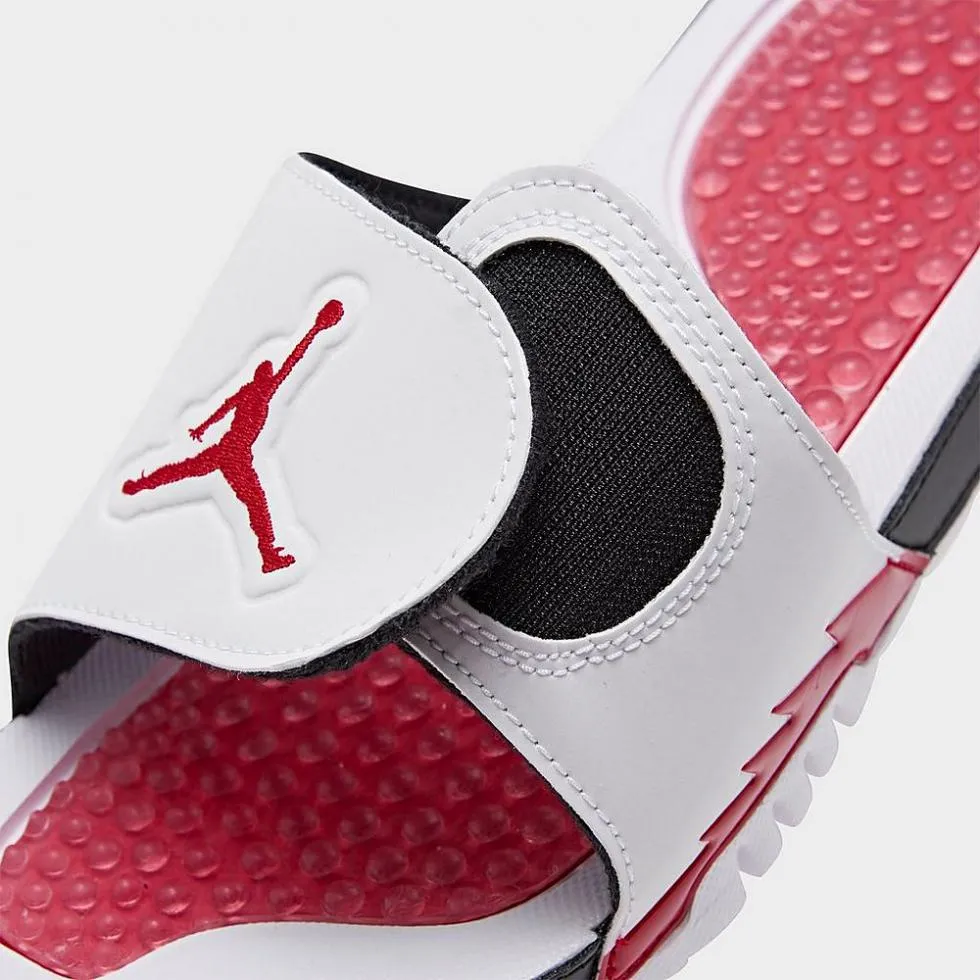 Air Jordan Hydro 5 Retro Slides "Fire Red Reflective" (555501-101)