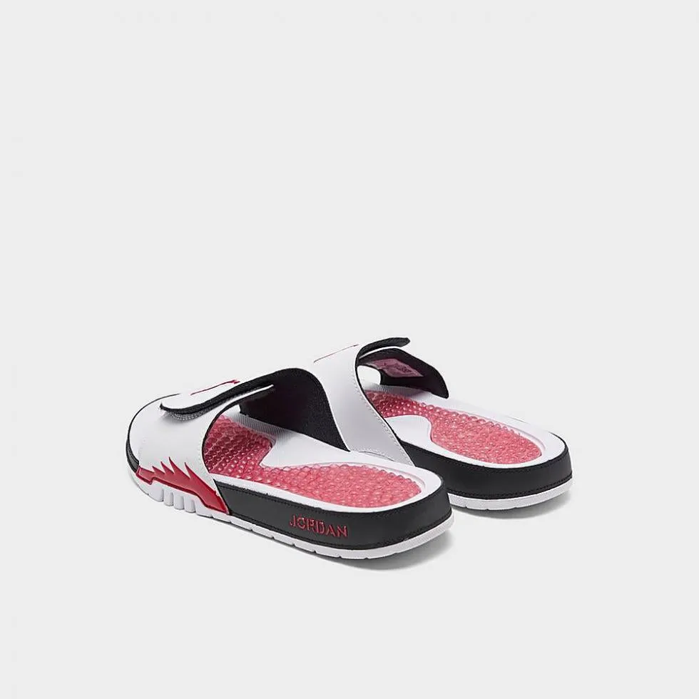 Air Jordan Hydro 5 Retro Slides "Fire Red Reflective" (555501-101)