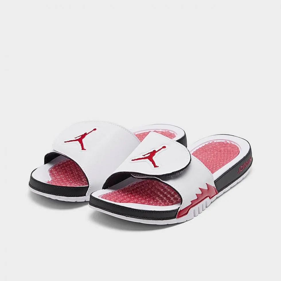 Air Jordan Hydro 5 Retro Slides "Fire Red Reflective" (555501-101)