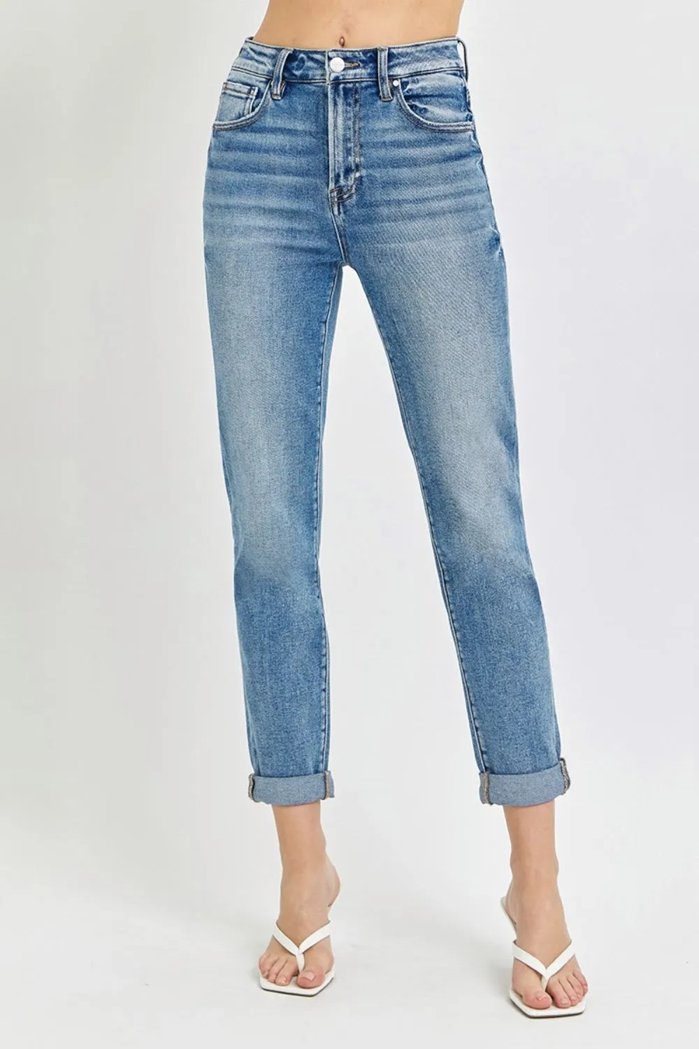 Belinda High Rise Cropped Roll Up Kancan Jeans