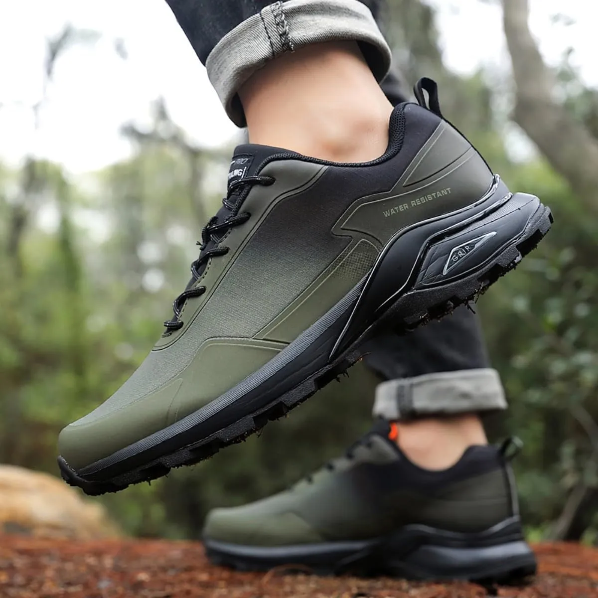 Bitiger Men's Trail Running Waterproof: Lightweight Outdoor Sneakers for Backpacking Trips