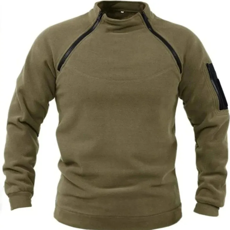 Breathable Tactical Sweater with Zipper Mens