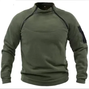 Breathable Tactical Sweater with Zipper Mens