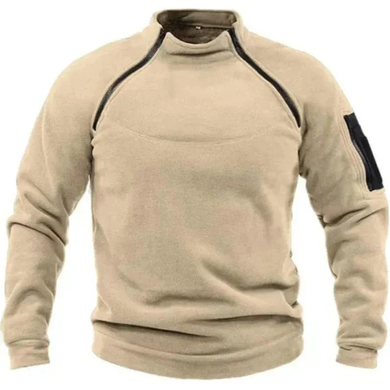 Breathable Tactical Sweater with Zipper Mens