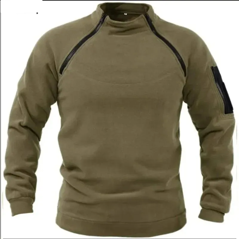 Breathable Tactical Sweater with Zipper Mens