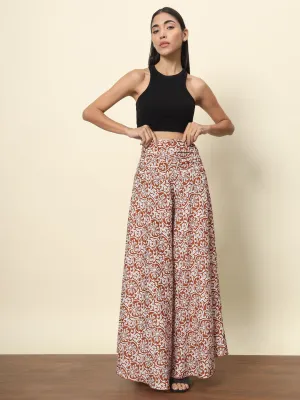 Brown Printed Palazzo