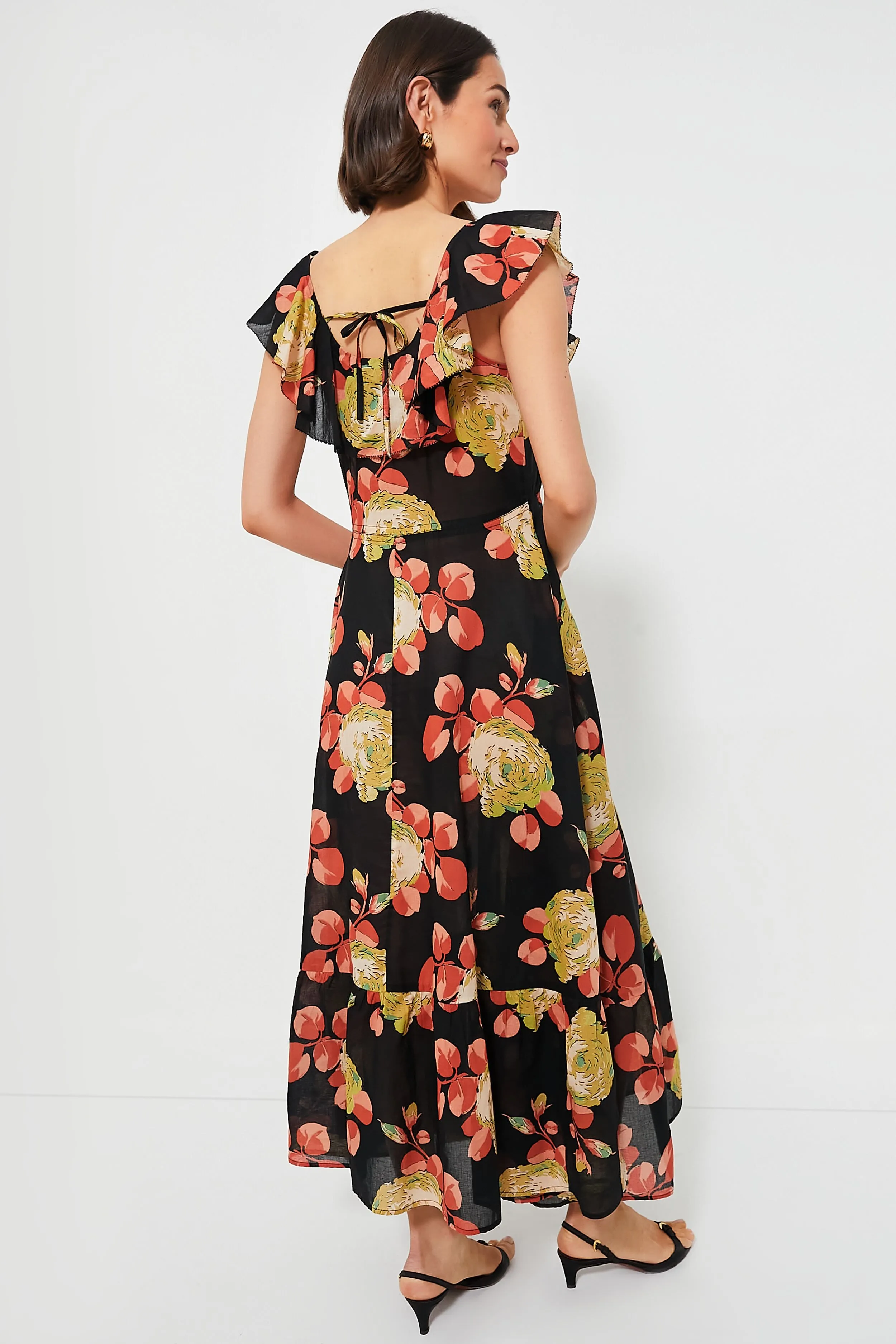 Cabbage Rose Print The Geranium Dress