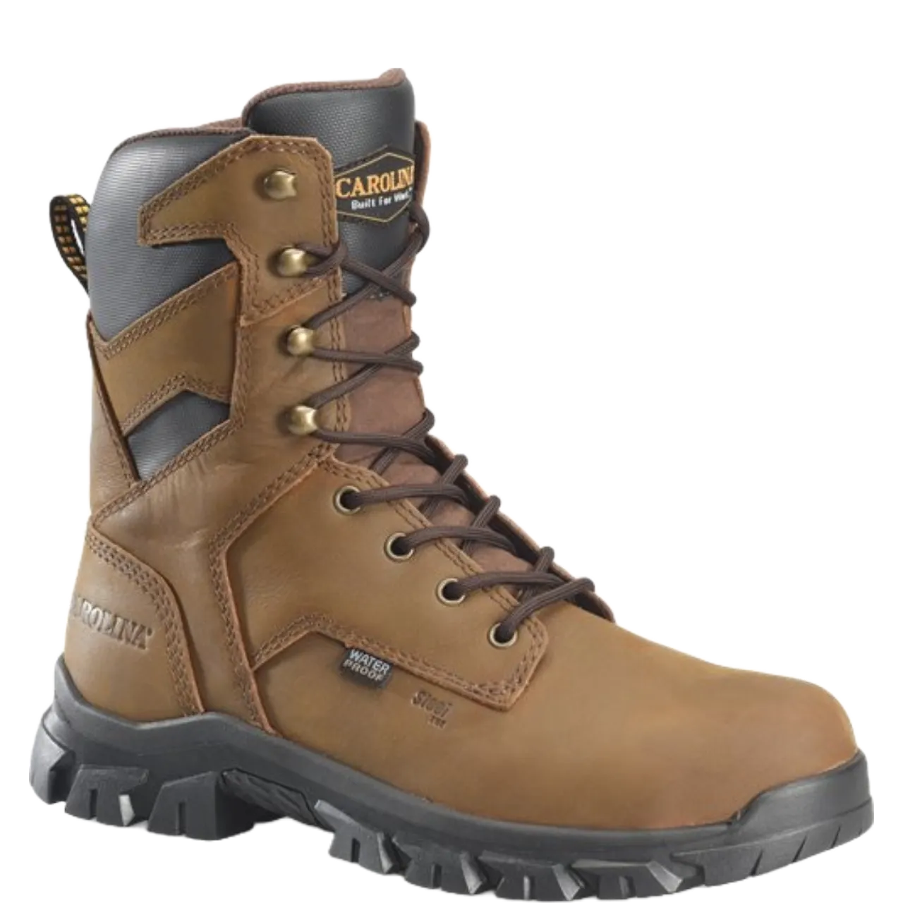 Carolina Boots Men's Gruntz Dark Brown Waterproof Steel Toe Work Boots CA3597