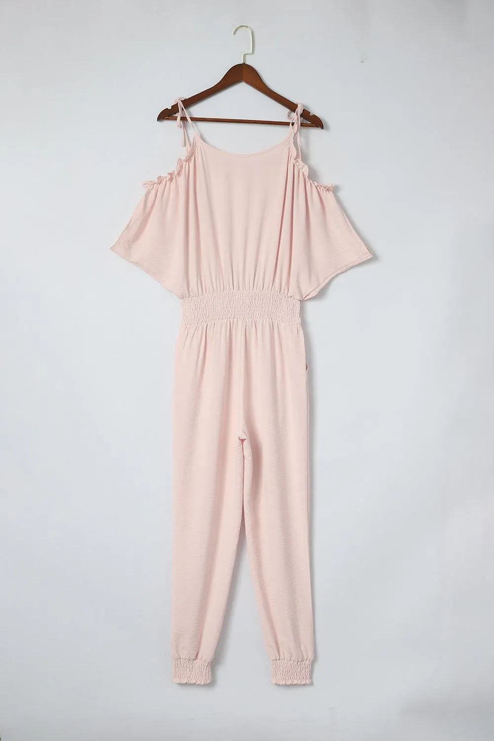 Classy On The Go Cold Shoulder Jogger Jumpsuit