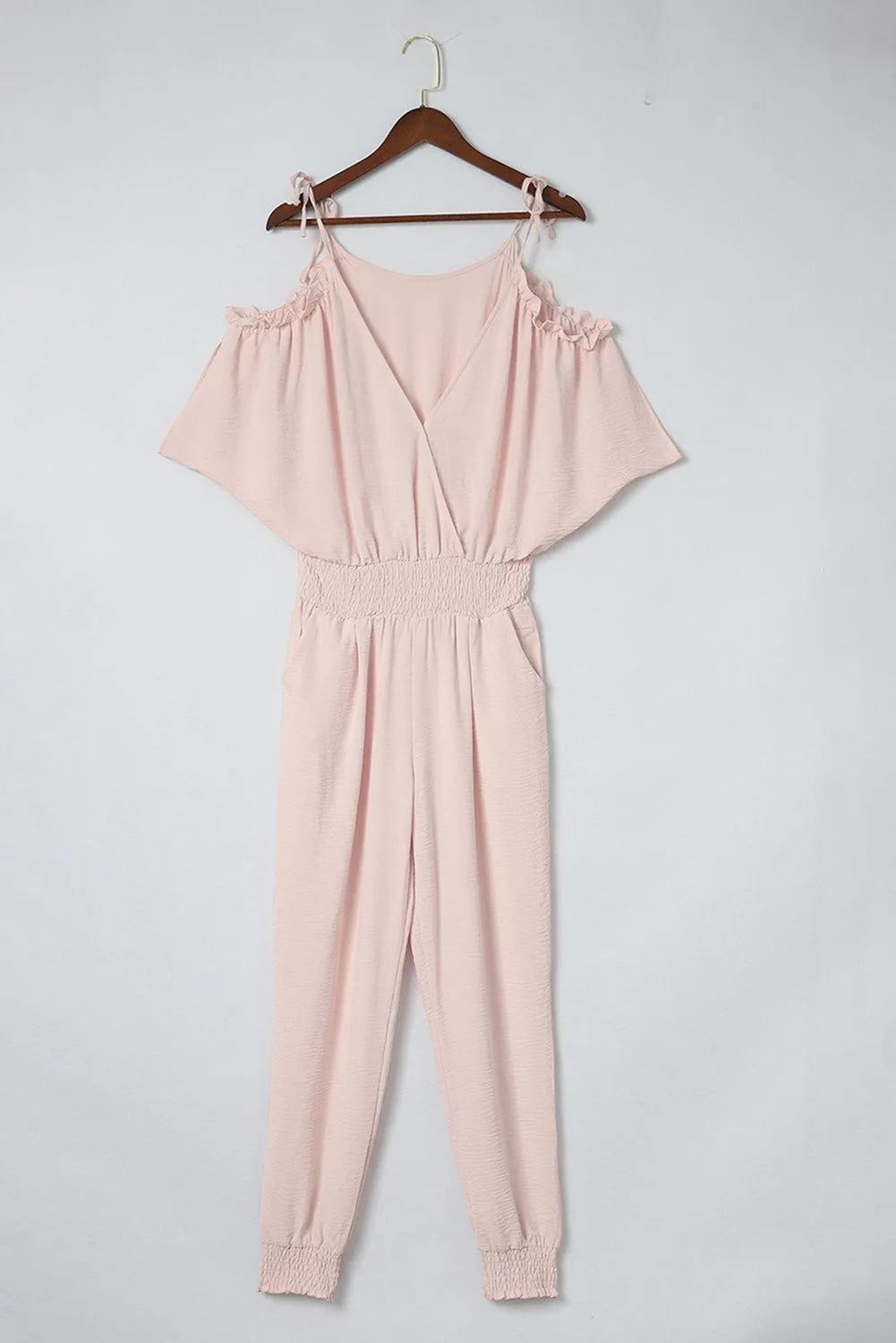 Classy On The Go Cold Shoulder Jogger Jumpsuit