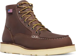 Danner 6 Bull Run Moc Toe Work Boots for Men - Oiled Full-Grain Leather Upper with Non Slip Wedge Outsole and 3-Density Cushion Footbed, EH Resistant