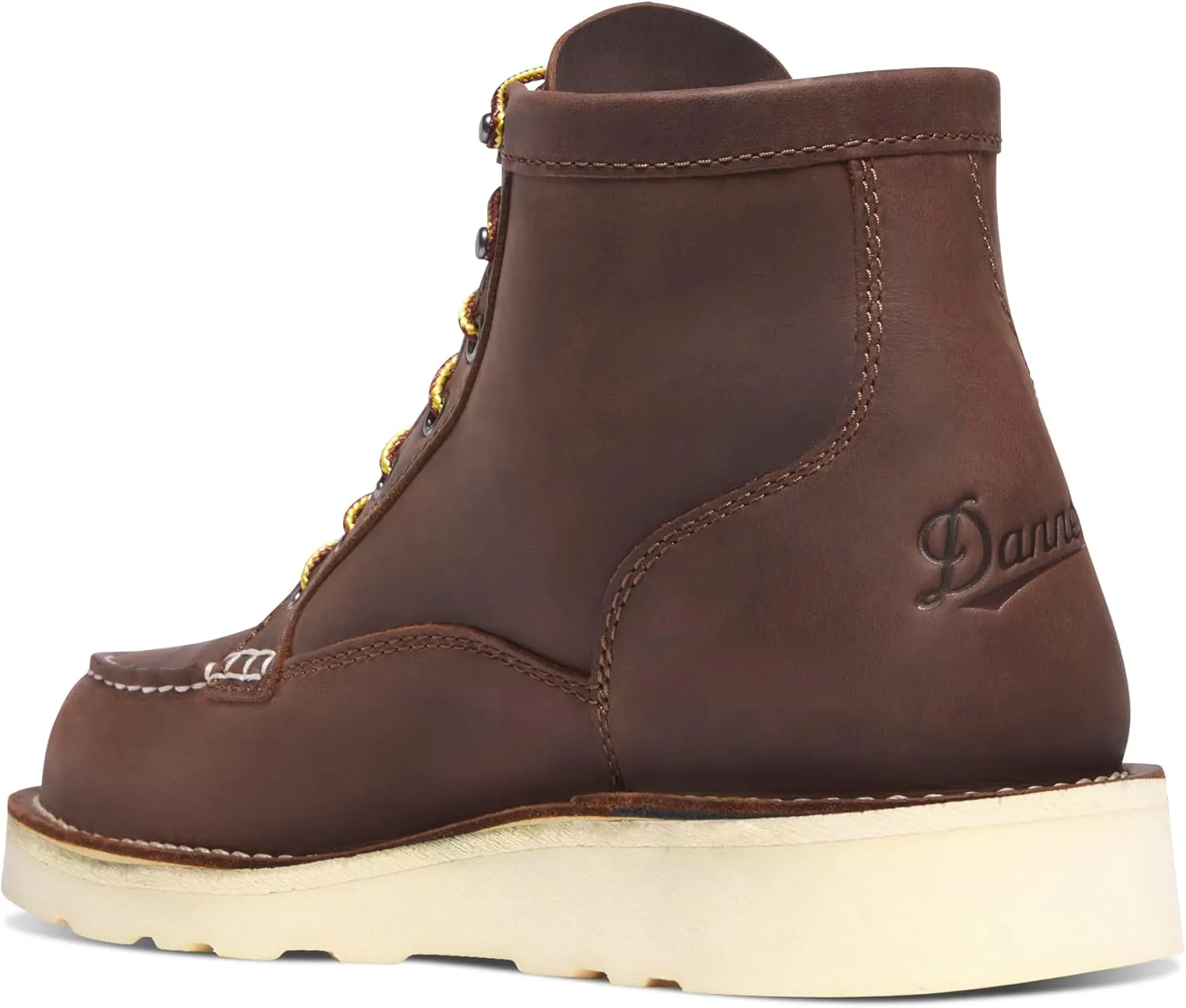 Danner 6 Bull Run Moc Toe Work Boots for Men - Oiled Full-Grain Leather Upper with Non Slip Wedge Outsole and 3-Density Cushion Footbed, EH Resistant