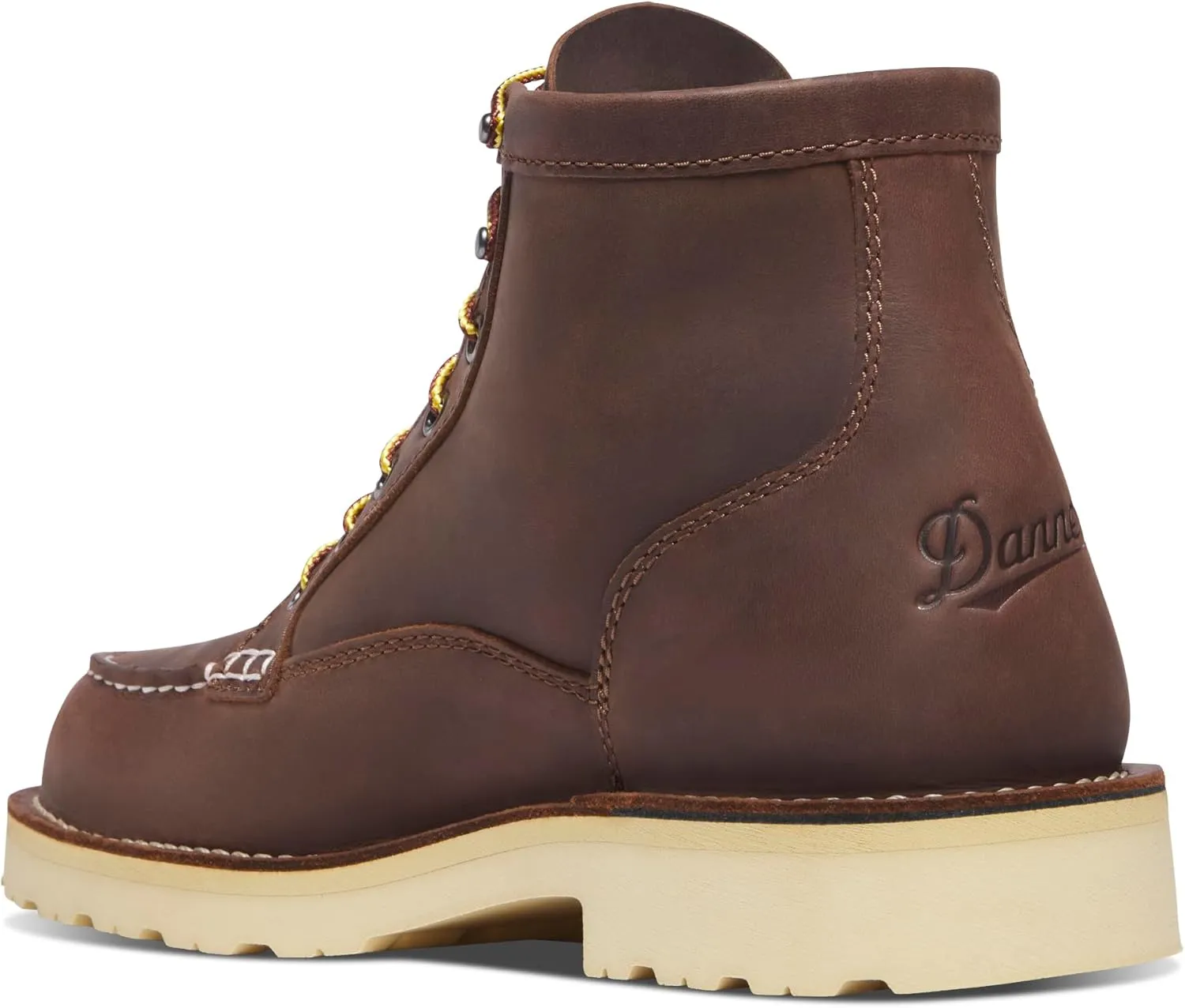 Danner 6 Bull Run Steel Toe Work Boots for Men - Oiled Full-Grain Leather with Non Slip Wedge Outsole and 3-Density Cushion Footbed, EH Resistant