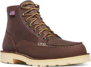 Danner 6 Bull Run Steel Toe Work Boots for Men - Oiled Full-Grain Leather with Non Slip Wedge Outsole and 3-Density Cushion Footbed, EH Resistant