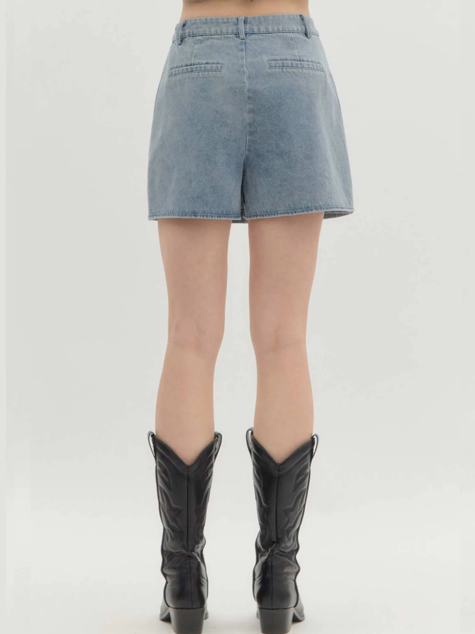 Denim High Waist Skort