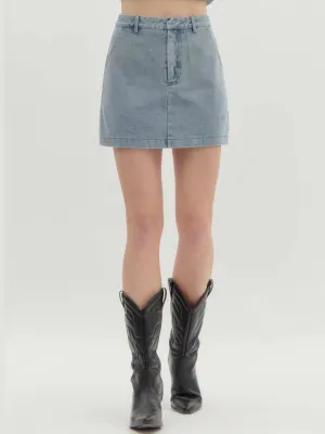 Denim High Waist Skort