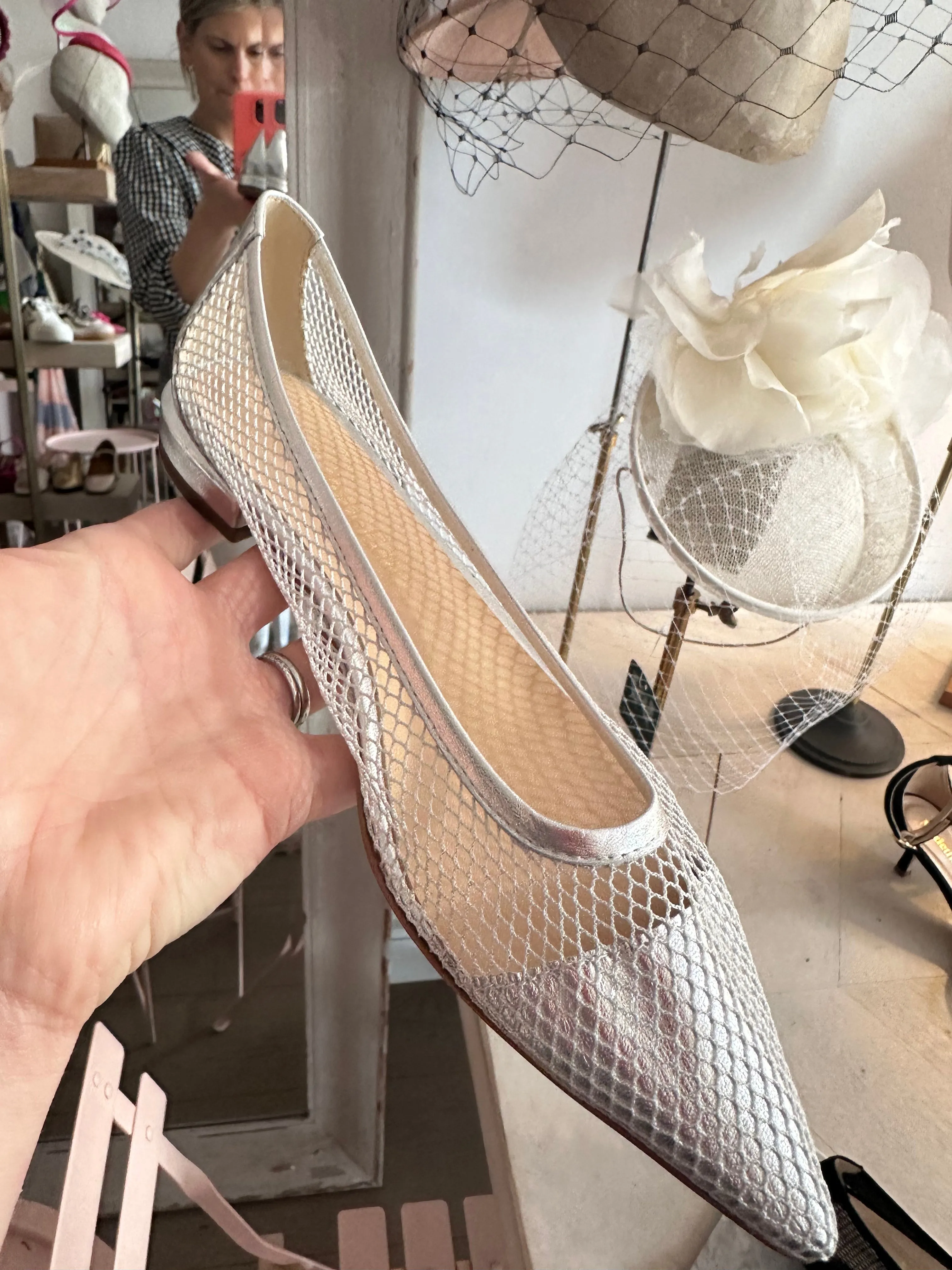 Doris silver flats