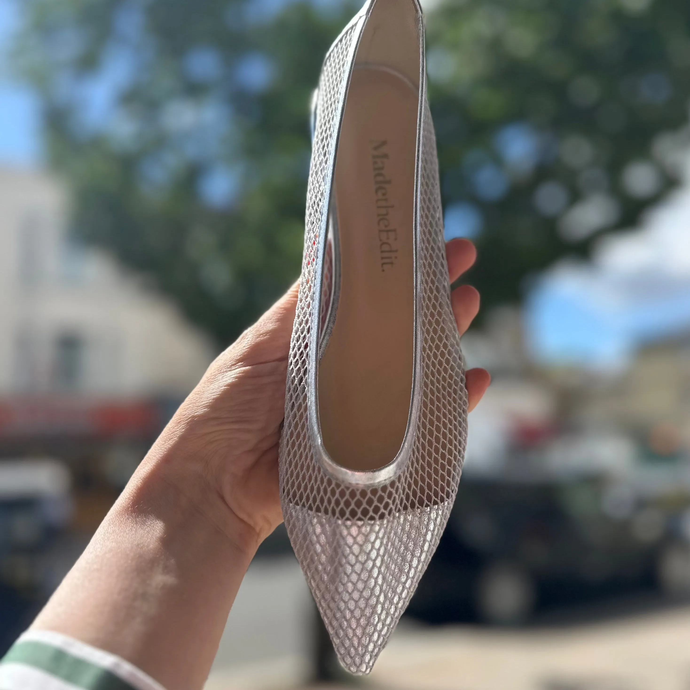 Doris silver flats