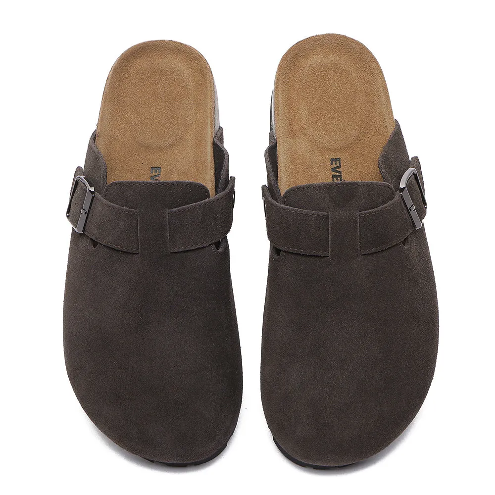 EVERAU® Adjustable Buckled Straps Slip-on Flat Sandal Slides Mason