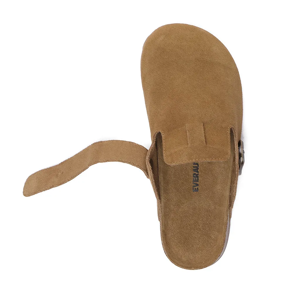 EVERAU® Adjustable Buckled Straps Slip-on Flat Sandal Slides Mason