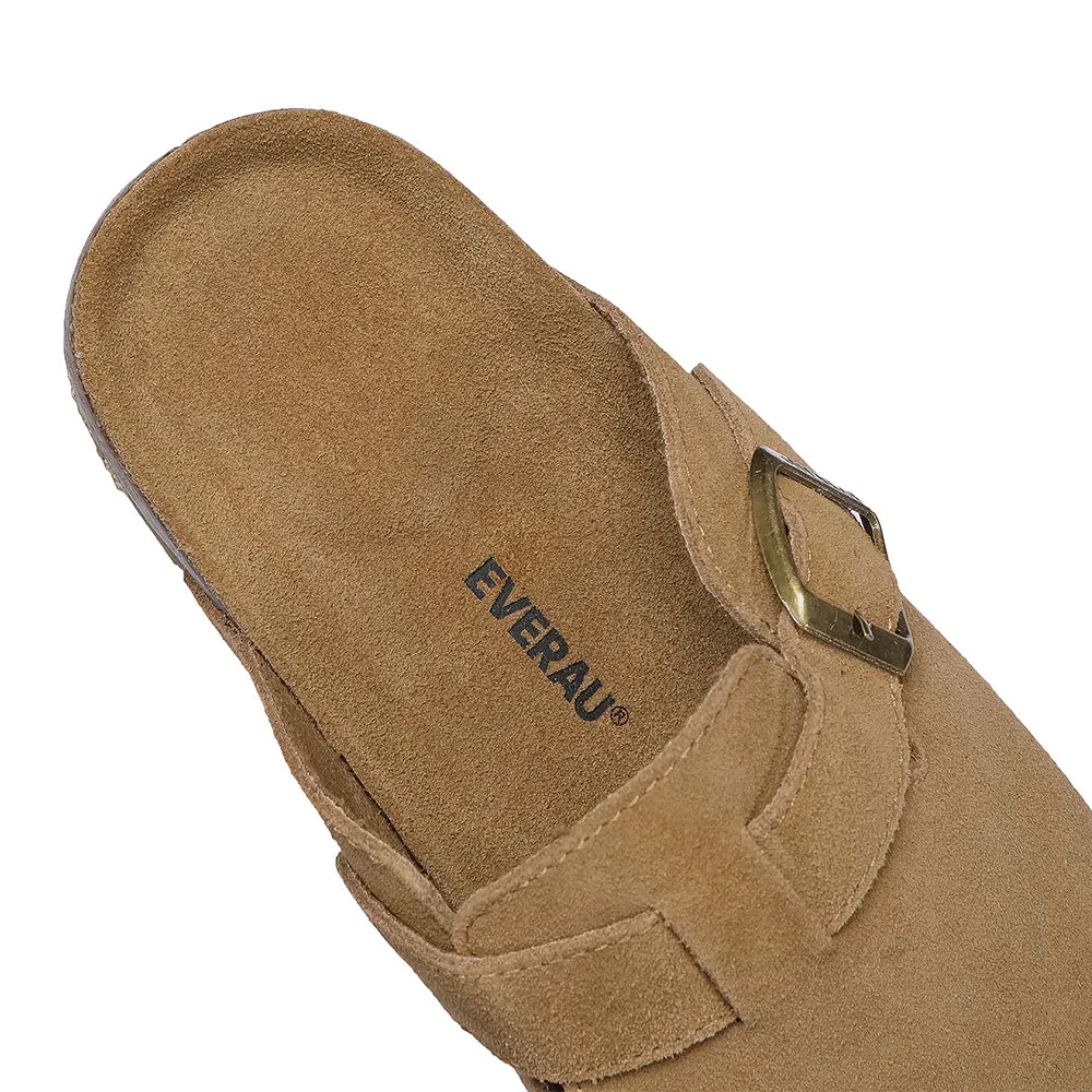 EVERAU® Adjustable Buckled Straps Slip-on Flat Sandal Slides Mason