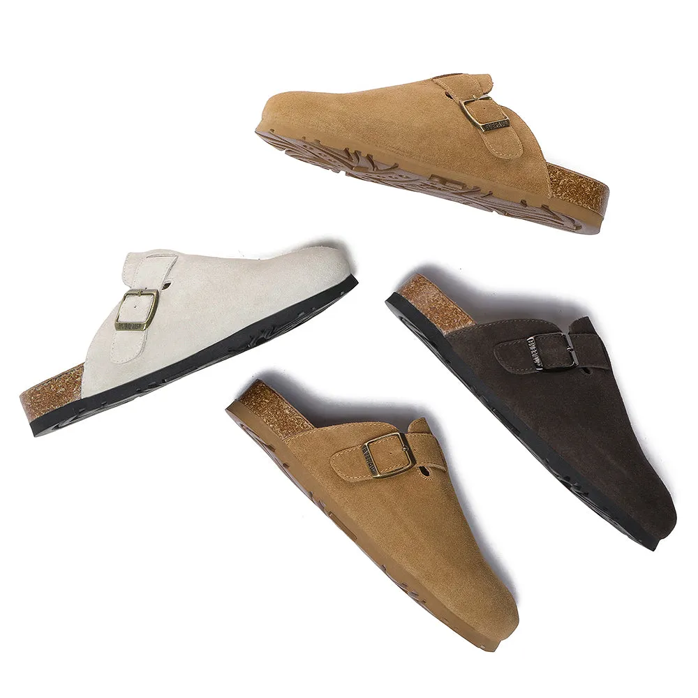 EVERAU® Adjustable Buckled Straps Slip-on Flat Sandal Slides Mason