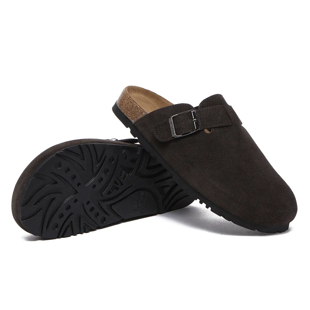 EVERAU® Adjustable Buckled Straps Slip-on Flat Sandal Slides Mason