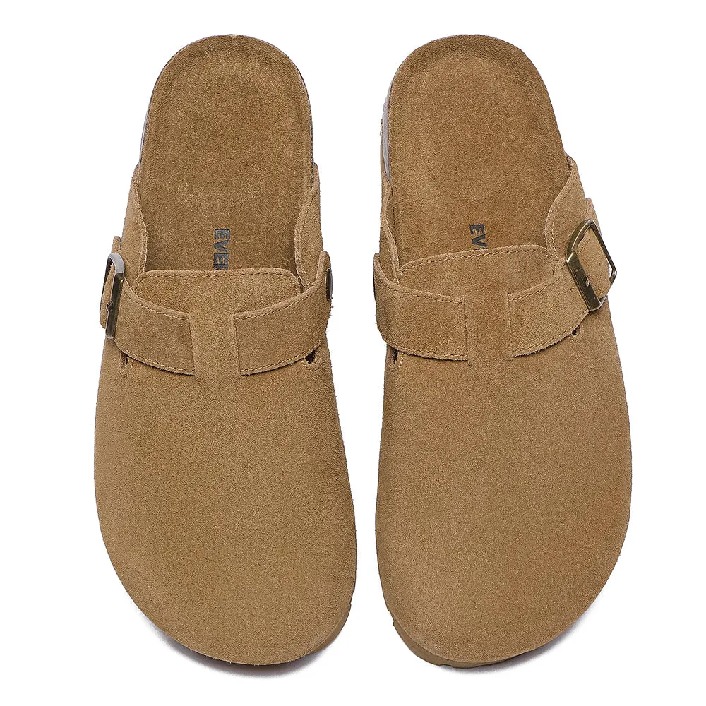EVERAU® Adjustable Buckled Straps Slip-on Flat Sandal Slides Mason