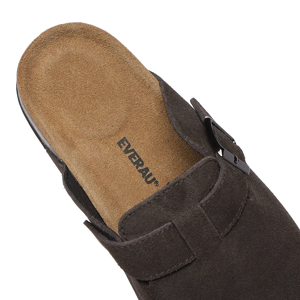 EVERAU® Adjustable Buckled Straps Slip-on Flat Sandal Slides Mason