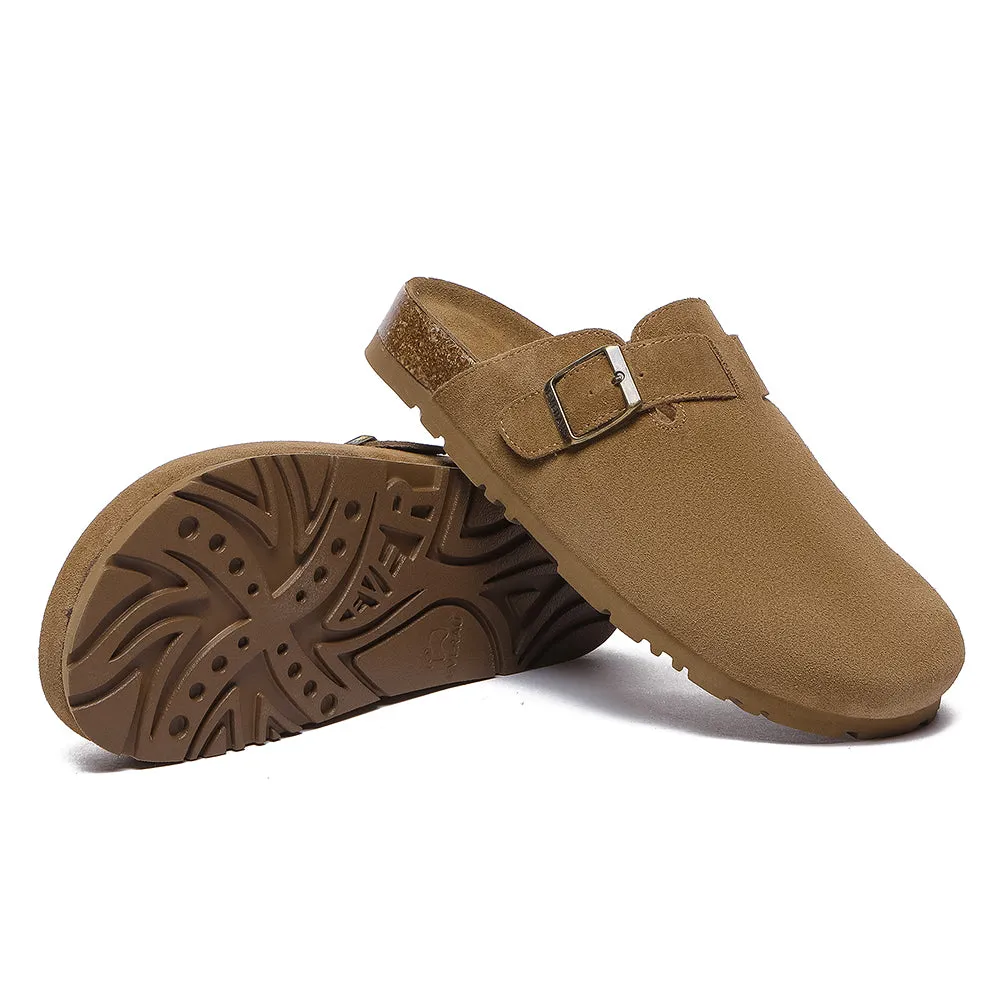 EVERAU® Adjustable Buckled Straps Slip-on Flat Sandal Slides Mason