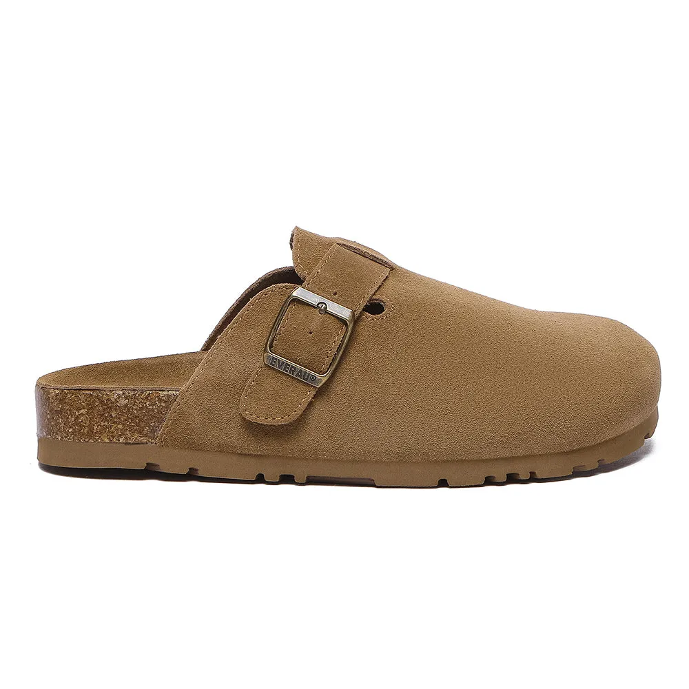 EVERAU® Adjustable Buckled Straps Slip-on Flat Sandal Slides Mason