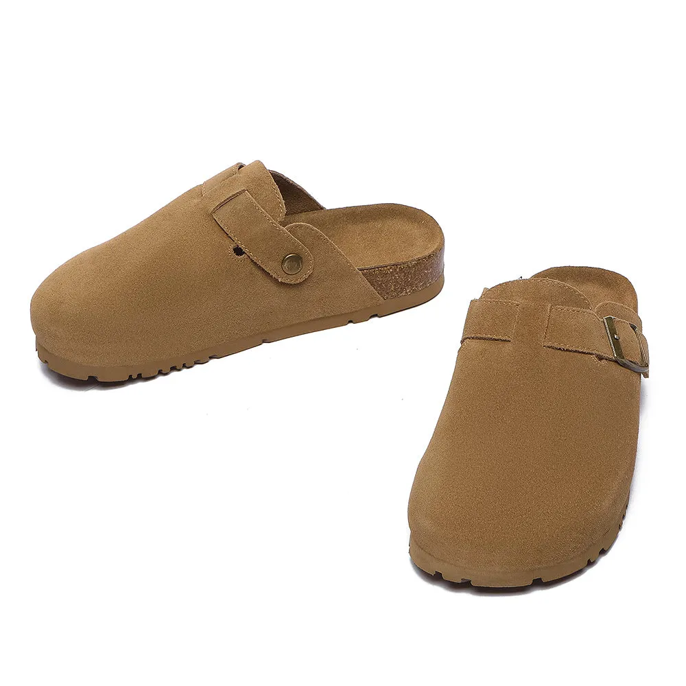 EVERAU® Adjustable Buckled Straps Slip-on Flat Sandal Slides Mason