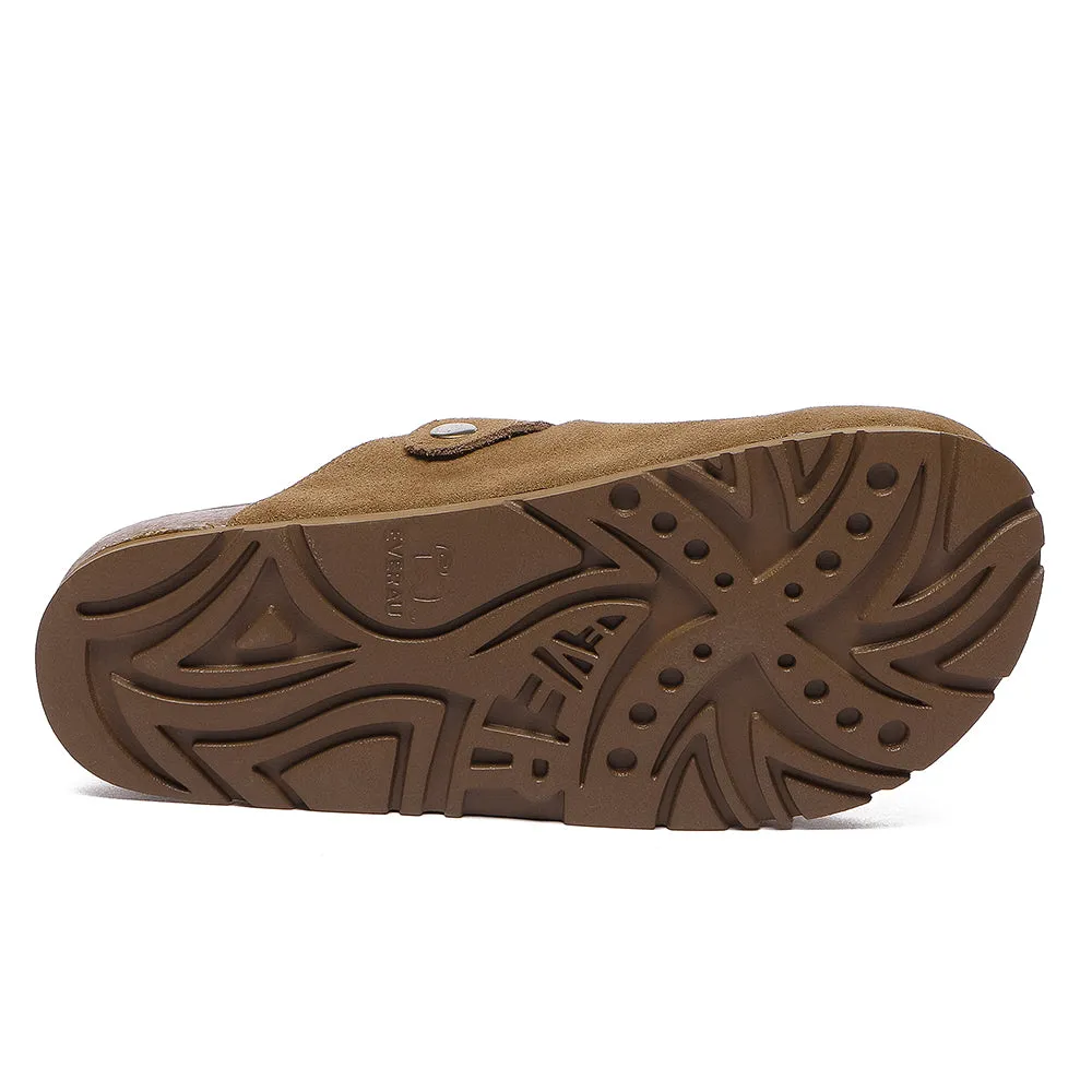 EVERAU® Adjustable Buckled Straps Slip-on Flat Sandal Slides Mason