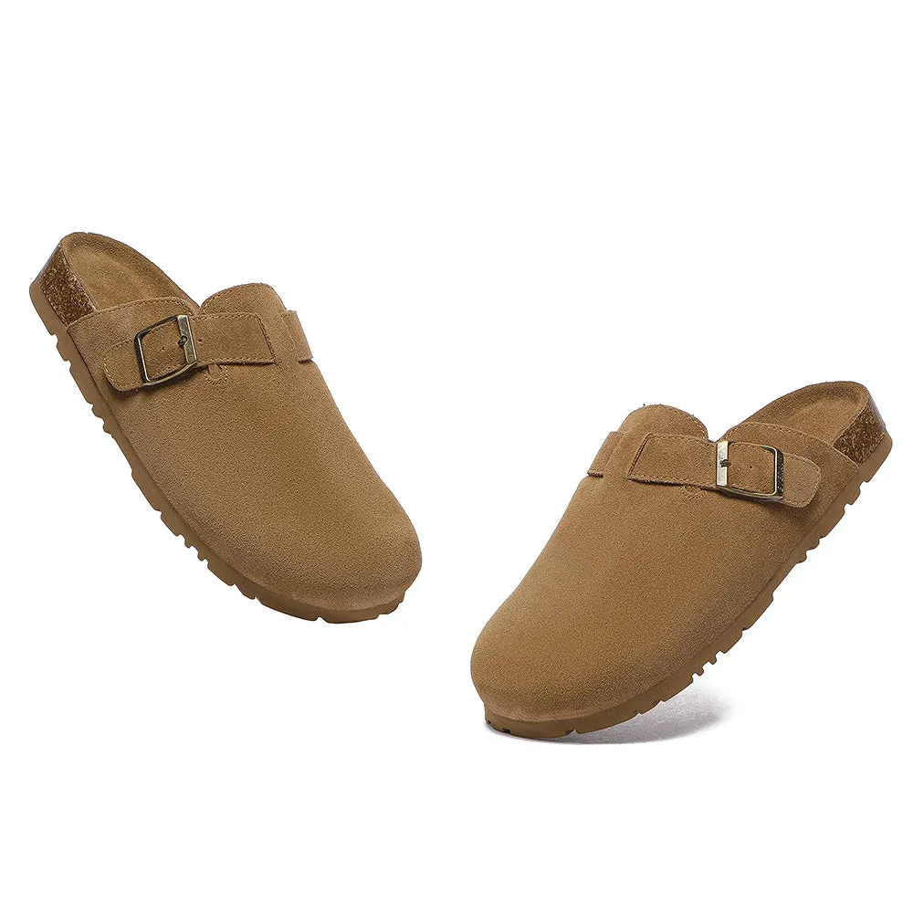 EVERAU® Adjustable Buckled Straps Slip-on Flat Sandal Slides Mason