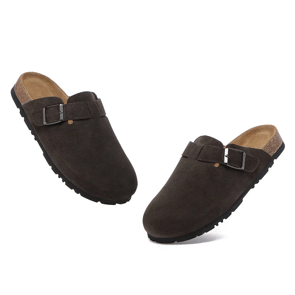 EVERAU® Adjustable Buckled Straps Slip-on Flat Sandal Slides Mason