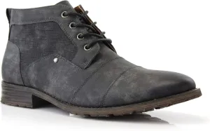 Ferro Aldo Blaine MFA806035 Mens Casual Brogue Mid-Top Lace-Up and Zipper Boots