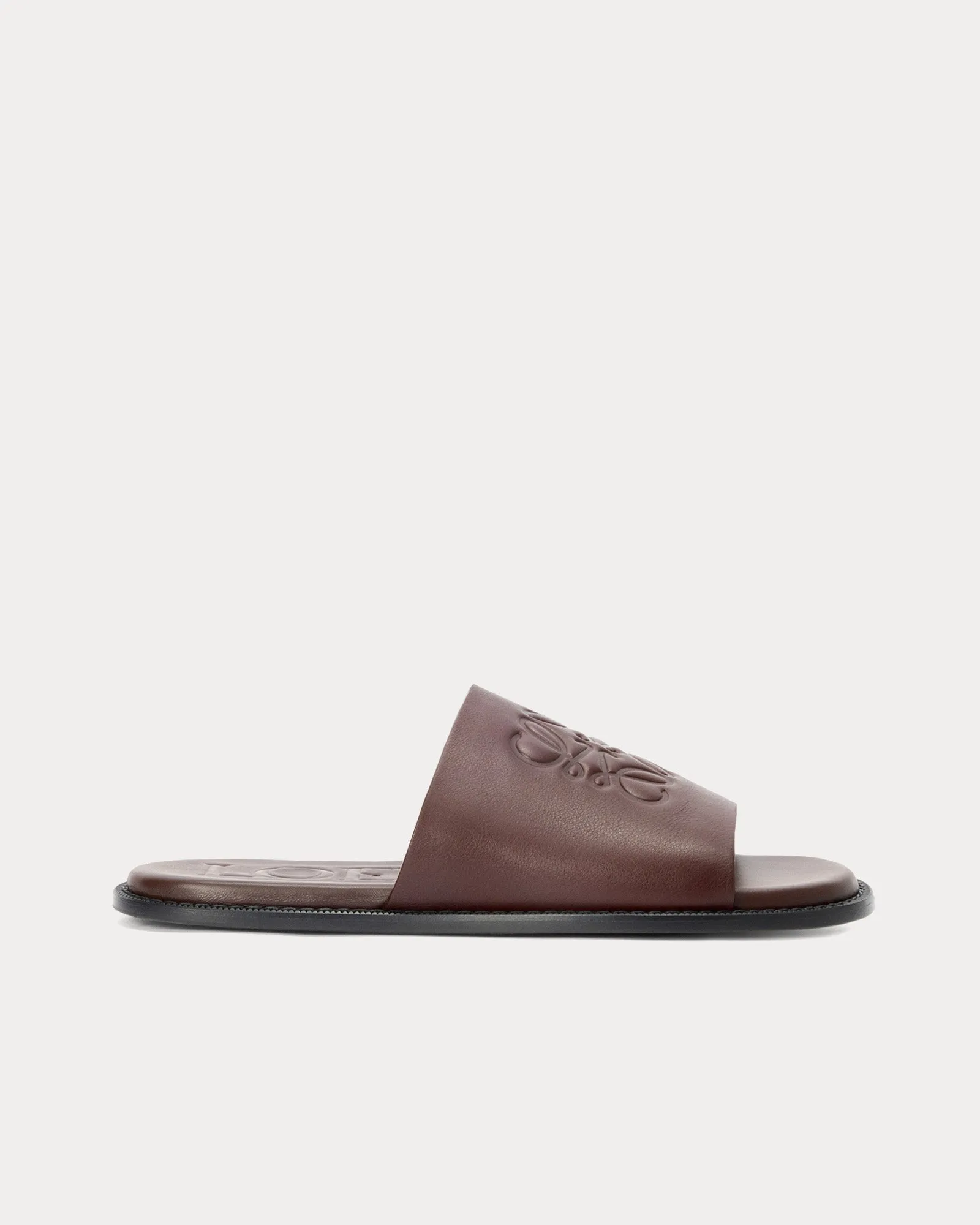 Flex Anagram Soft Calfskin Oxblood Slides