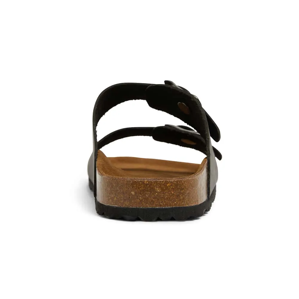 Florida Slide in Black Nubuck