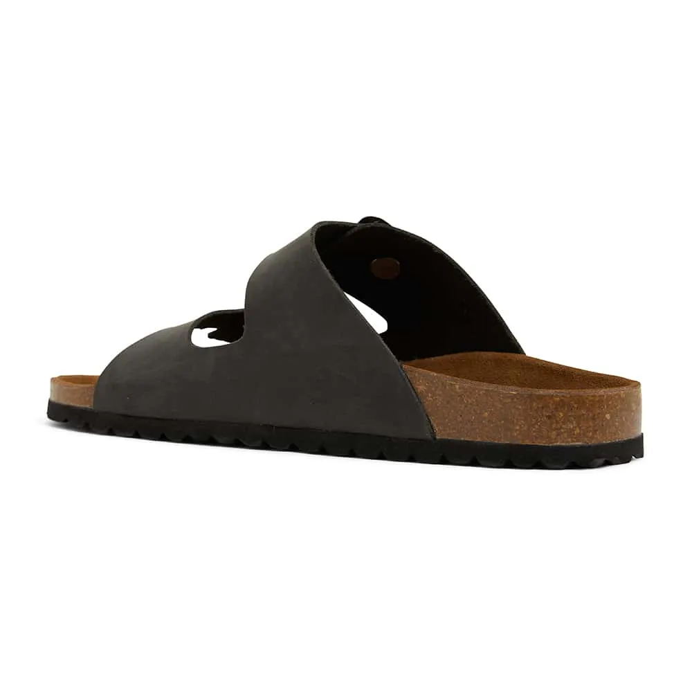 Florida Slide in Black Nubuck