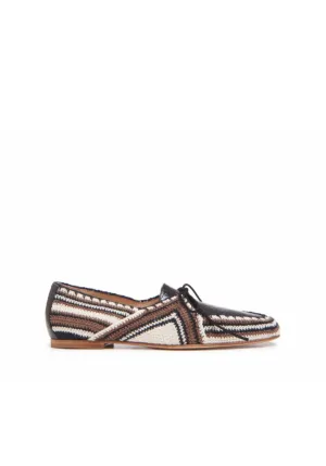 Hays Crochet Flat Shoe in Multi Leather