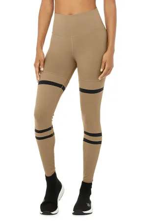 High-Waist Legit Legging - Gravel/Black