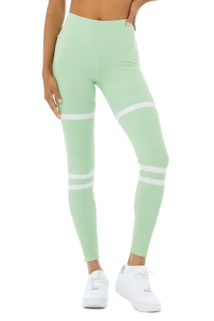 High-Waist Legit Legging - Honeydew/White