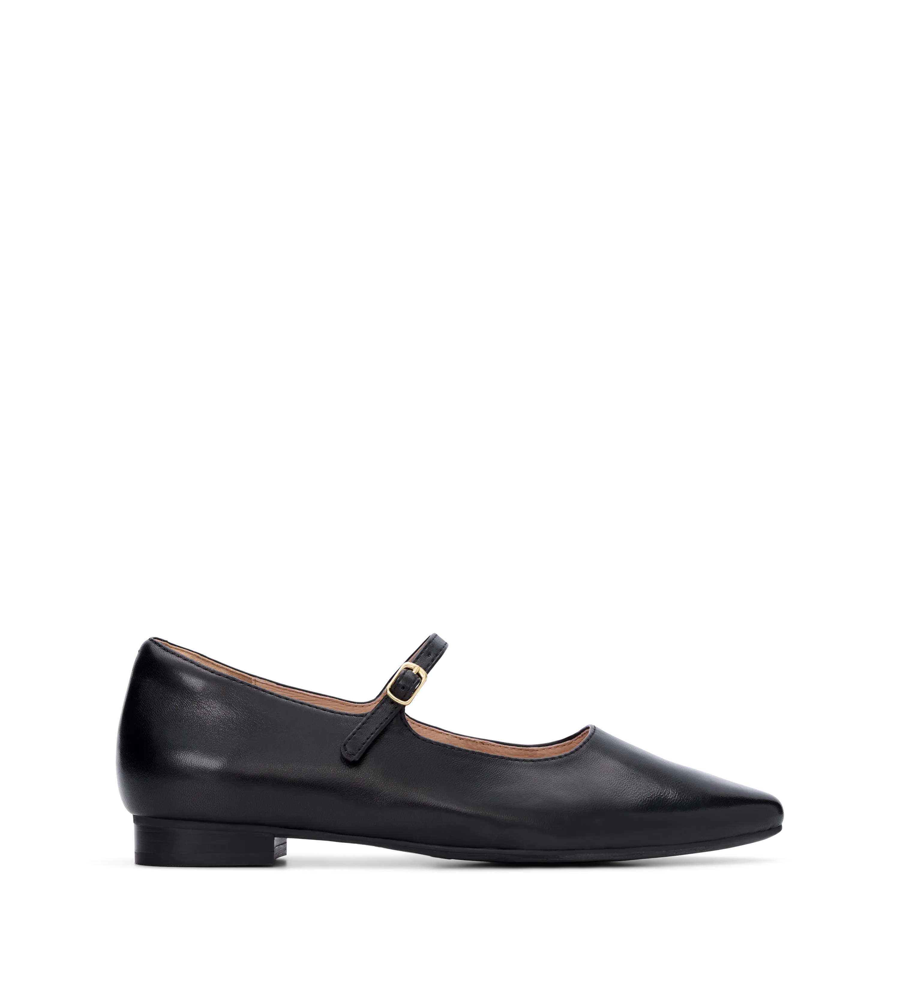Inca 2 Black Leather Ballet Flats