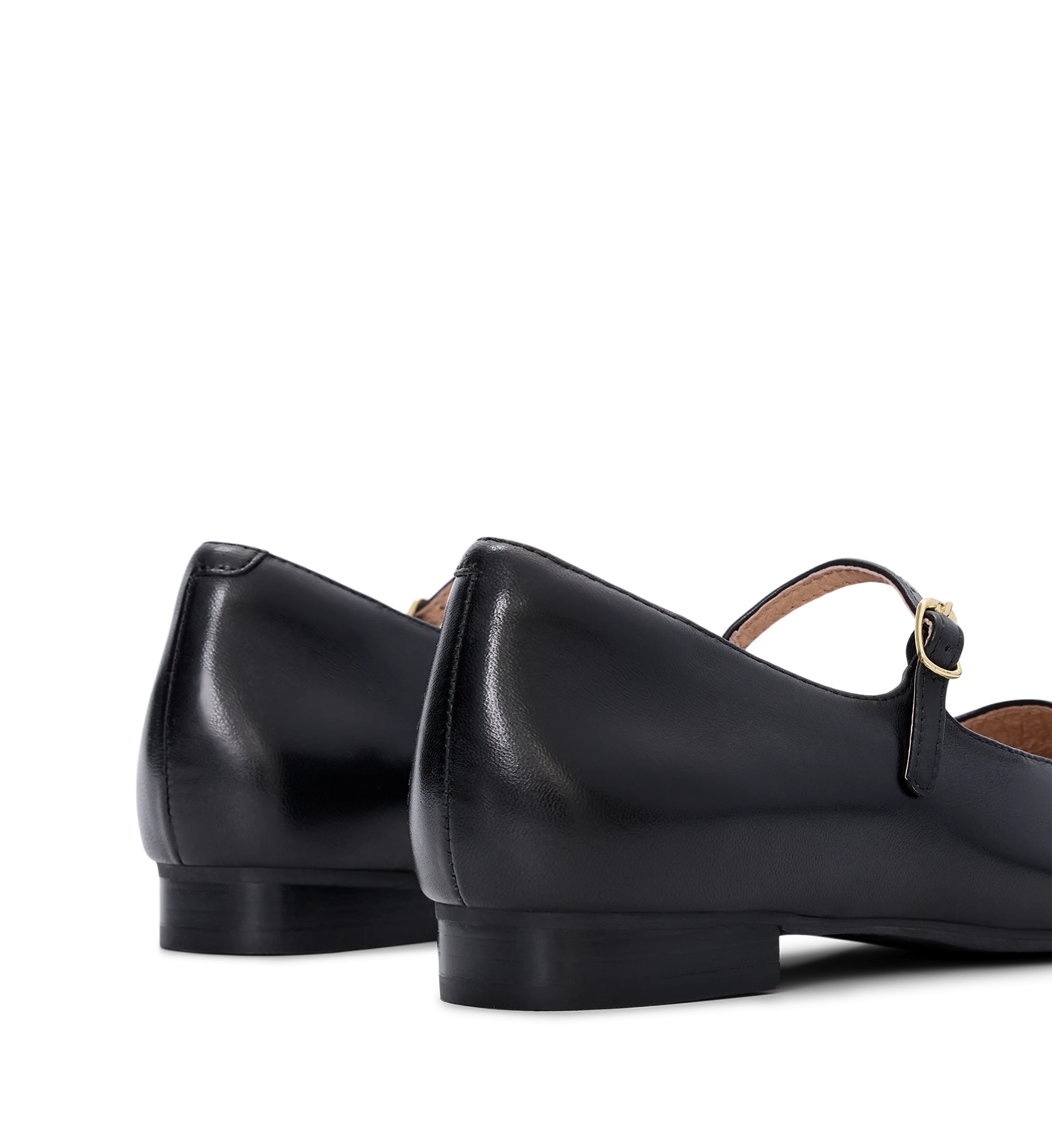 Inca 2 Black Leather Ballet Flats
