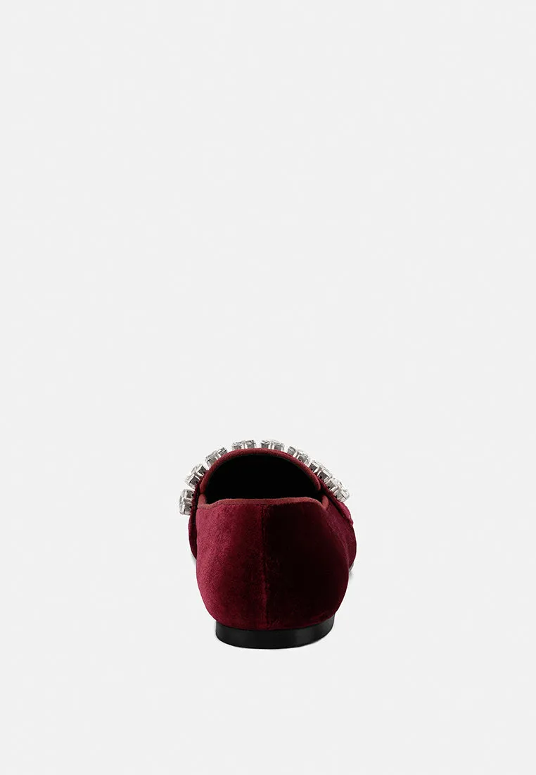Lamington Handcrafted Velvet Diamante Loafers